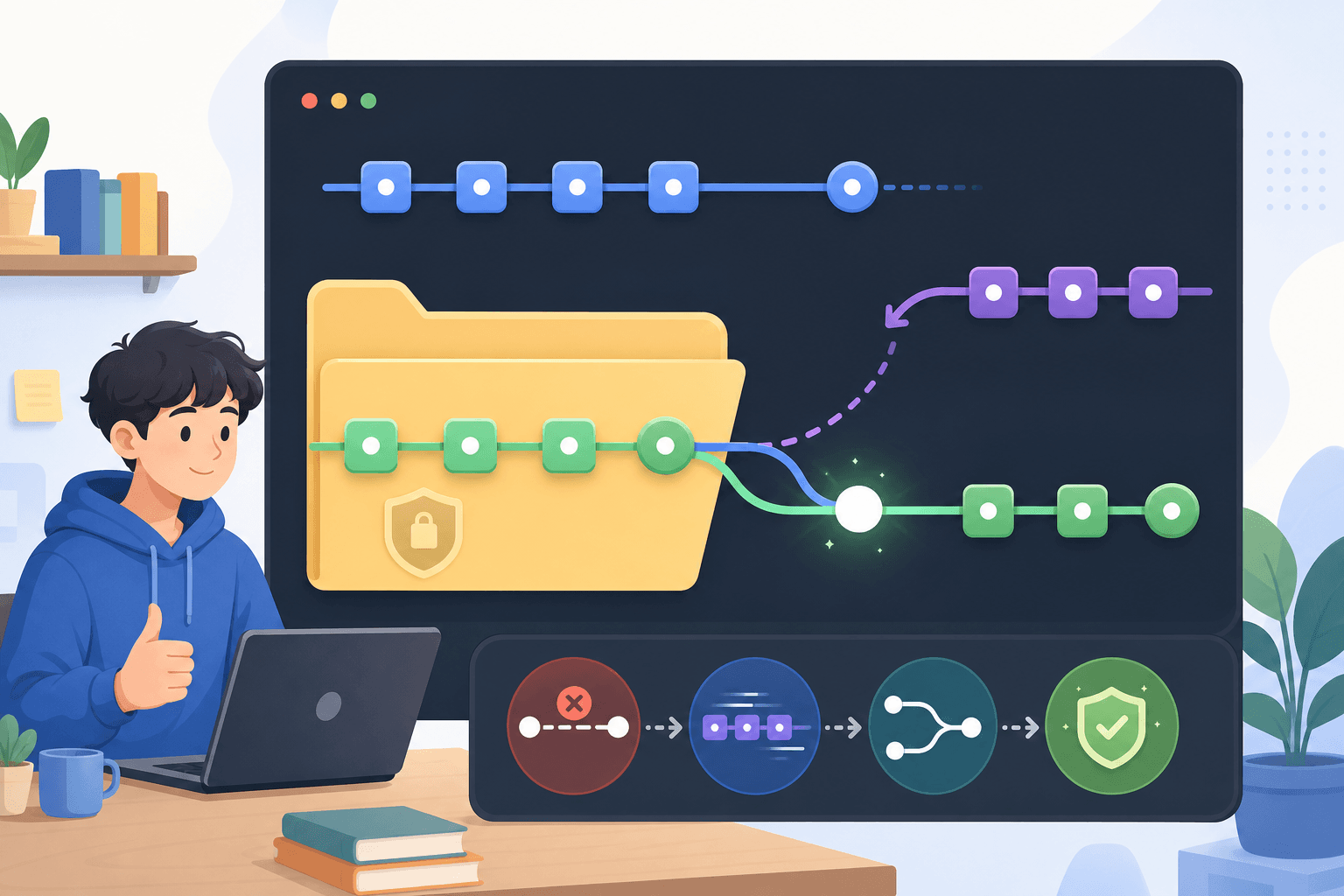 Git push 거절 상황에서 원격 변경과 내 변경을 안전하게 확인하는 흐름