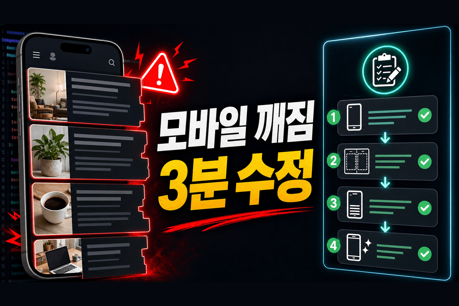모바일에서 깨진 AI 화면, 3분 수정 프롬프트 7가지