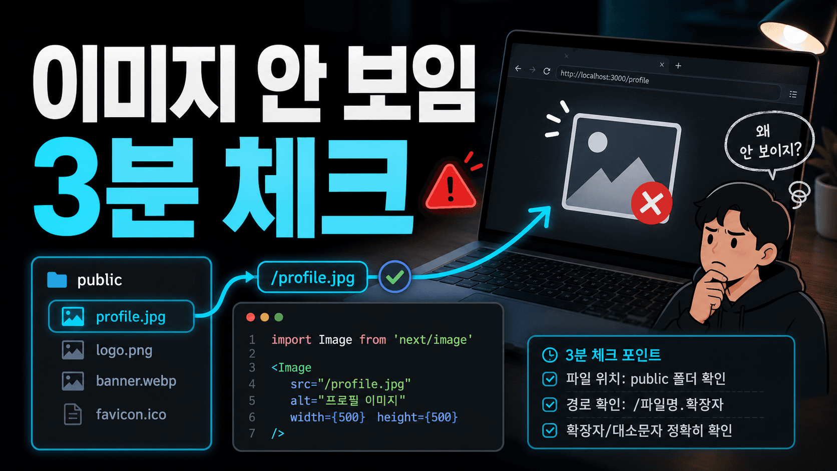 Next.js 이미지 안 보임, Network에서 확인할 세 줄