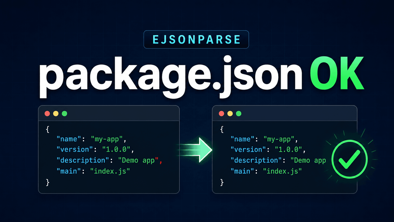 npm EJSONPARSE는 설치 오류일까 JSON 문법 오류일까?