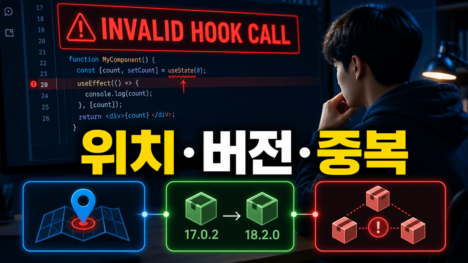 Invalid hook call이 뜨면 코드를 고칠까, 패키지를 고칠까?