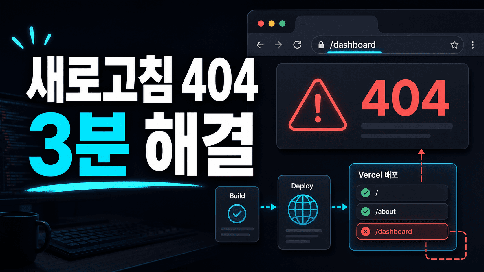 홈은 되는데 /dashboard만 404, Vercel SPA rewrite부터 확인하세요