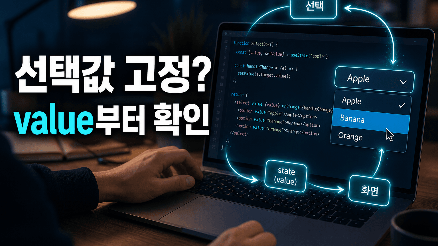 AI가 만든 React select가 안 바뀔 때, value부터 보는 순서
